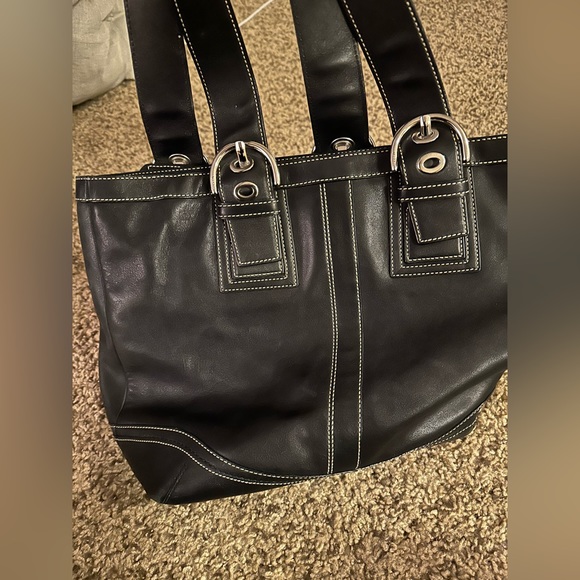 Coach Handbags - Vintage black Coach shoulder bag!